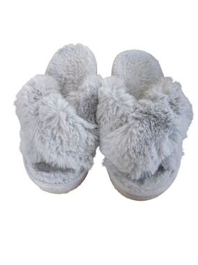 Women's Blue Gray Slippers Small